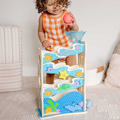 Melissa & Doug Rollables Wooden Ocean Slide Toy (5 Pieces) - Ocean Themed , Early Learning Toys For Infants And Toddlers Ages 1+ #TOP2