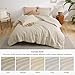 Bedsure Waffle Comforter Set Queen, Soft and Breathable Linen Bedding Comforter Set, 3 Pieces, 1 Waffle Weave Comforter (90