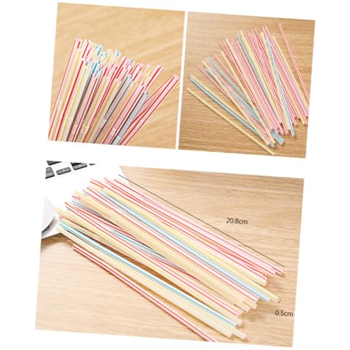 Pitillos plásticos flexibles 600 pcs multicolor miniatura 6