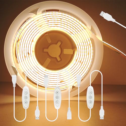 Cinta Led 6ft Blanco Cálido con Dimmer USB para Interior miniatura 1