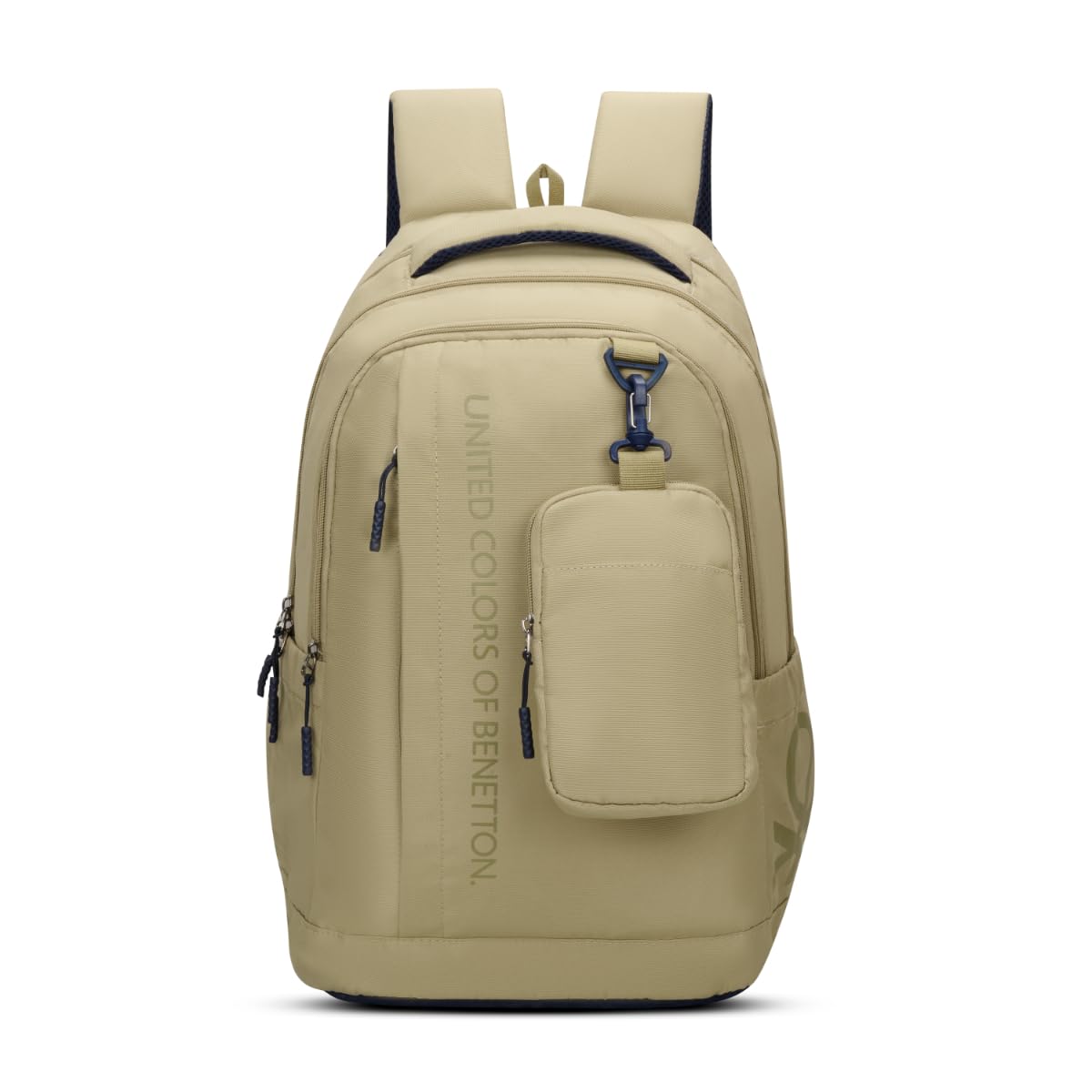 united colors of benetton Apex 33L Backpack - Olive, Water-Resistant, Minimalist 3-Compartment Design with Detachable Pouch & 1-Year Warranty-picture-18