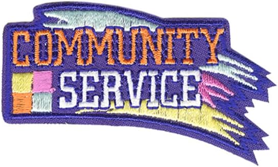 12 Pieces 2" Activity Scouts Applique Fun Patches, Service - Community (Community Service 17)