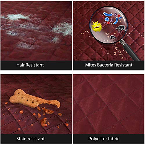 2021 Mise à Niveau Housse de Fauteuil Relax Matelassé Inclinable Couvre Fauteuil Relax 1 Place Imperméable Housses de Protege Fauteuil Inclinable pour Enfant Animaux de Compagnie (Rouge) - Image 6