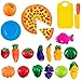 Kingdommax Kitchen Toy Food, 24Pcs Plastic Fruit Vegetable Kitchen Cutting Toy Set Kids Toys