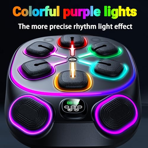 Image of OurStarry Smart Music Boxing Machine for Adults and Kids, Wall Mounted Punching Trainer with Boxing Gloves, LED Electronic Target, 9 Modes and 9 Speeds, Home Gym Workout Equipment