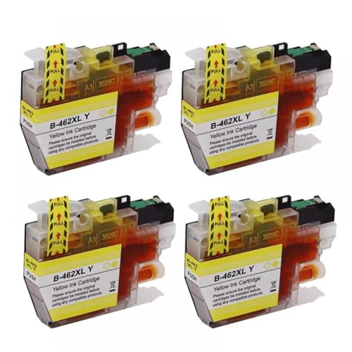 Cartouche LC462XL jaune haute capacité pour imprimante MFC-J2340DW - Lot de 4 recharges