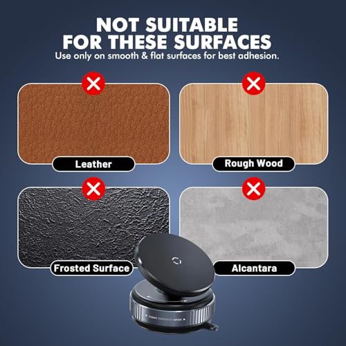 Image of HUMBLE Magnetic Phone Holder with Suction Cup -360 Adjustable Mobile Stand for Car Dashboard, Desk, Shower & Gym Strong Grip Hands-Free Mount Compatible with iPhone & Android Smartphones-Black (MH09)