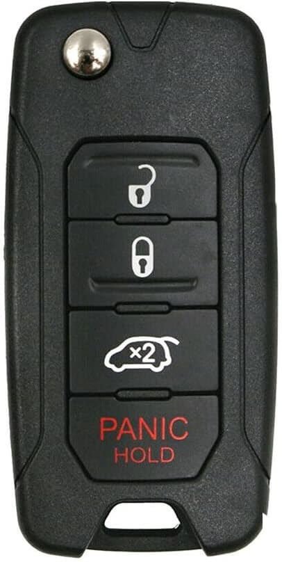 1x New Replacement Keyless Entry Remote Control Key Fob Compatible with & Fits for Chrysler Dodge Jeep