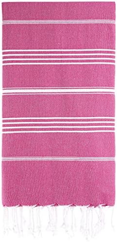 Cacala Pure Series Lightweight 100% Turkish Cotton Super Soft Peshtemal Luxury Bath Towel, Oversized Quick Dry Shower Towels Bathroom, Beach, Gym, Sports, Yoga, Pool, Spa (37 x 70), Fushia