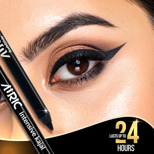 Image of Auric Intensiv Kajal Pencil (1.2g) I Long Lasting, Water Proof, Smudge Proof, Hypoallergenic, Easy-to-apply I Ophthalmologically Tested I (Charcoal Black)