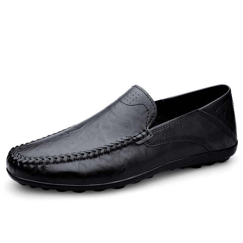 Men's Patent Leather Brogue Low Heel Oxfords Slip On Formal Tuxedo Dress Leather Shoes Business Casual Driving Boat Shoes