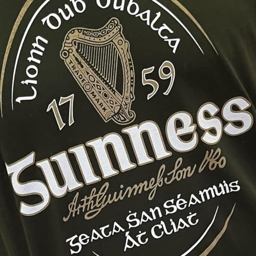 Guinness Bottle Green Irish Label T-Shirt, Short Sleeves, Men3