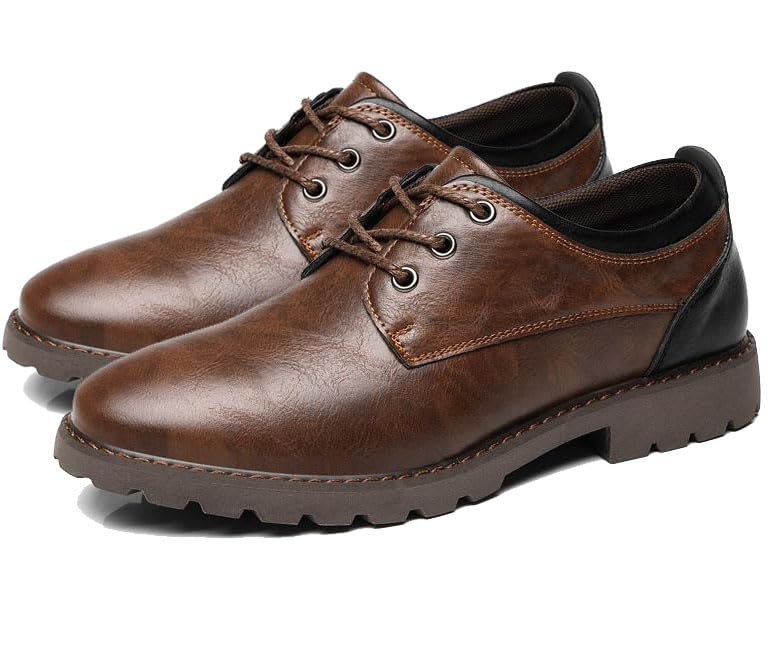 Mens Fashion Oxfords Casual Dress Shoes Business Office Classic Modern Dress Shoes for Gentleman Leather Shoes