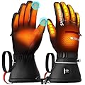 Heated Gloves, Electric Gloves Heated for Men/Women Rechargeable, Waterproof Work Motorcycle Glove for Winter Outdoor