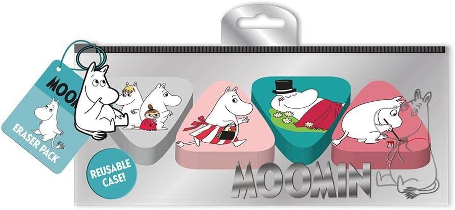 Moomin Set of 4 Erasers (Moomin Character Designs) - Official Merchandise