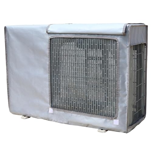 エアコン室外機カバー エアコン用カバー 室外機保護フード 防水・防塵・日よけ・防雪 伸縮ロープ付き 取り付け簡単(39x16x28in)