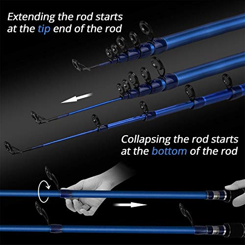 KastKing Compass Telescopic Fishing Rods, Spinning Rod,7ft - Medium Heavy - Moderate Fast