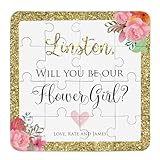 Flower Girl Gift Puzzle Invitation CUSTOM Will You be My Flower Girl Card