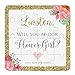 Flower Girl Gift Puzzle Invitation CUSTOM Will You be My Flower Girl Card