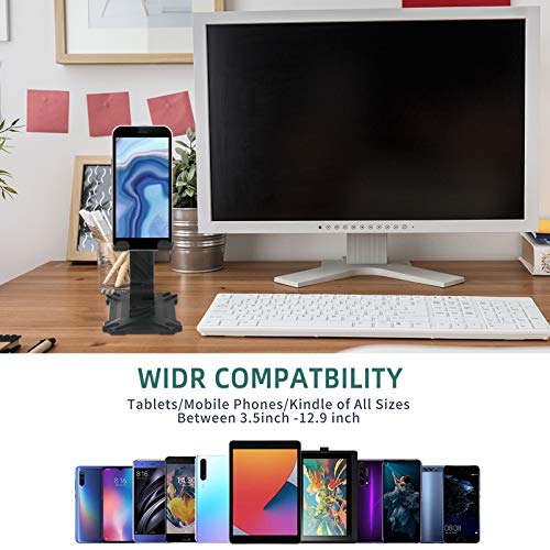 Lurrose Preto Dobrável Suporte Do Telefone Suporte Do Telefone Celular para a Mesa Portátil Ajustáve
