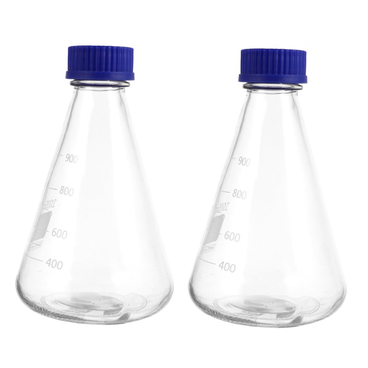 MAGICLULU 2 piezas Frascos de Vidrio Cónicos para Laboratorio con Precisa Material Seguro Uso Educativo y Científico