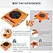 Machine Skate 6T/4PCS, Heavy Duty 17637LBS Machinery Skate Dolly, Machinery Moving Skate Dolly with 360° Rotation Cap and Directional Rollers, for Warehouse Industrial Moving Equipment, Orange