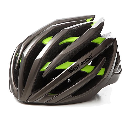 icocopro – Casco de ciclismo para hombre/mujer equitación casco de seguridad luz peso ajustable plegable, hombre, color gris, tamaño L