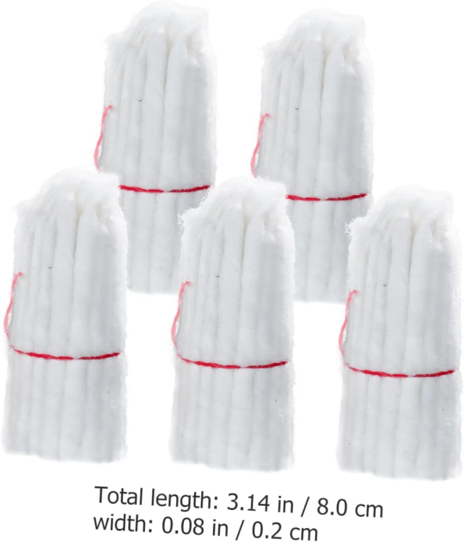 Zerodeko 25pcs Cotton Wicks for Oil Lamps Non-Smell Sacrificial Lamp Wicks Indoor Cotton Candle for Kerosene and Alcohol Burners Replacement for Flat Lanterns
