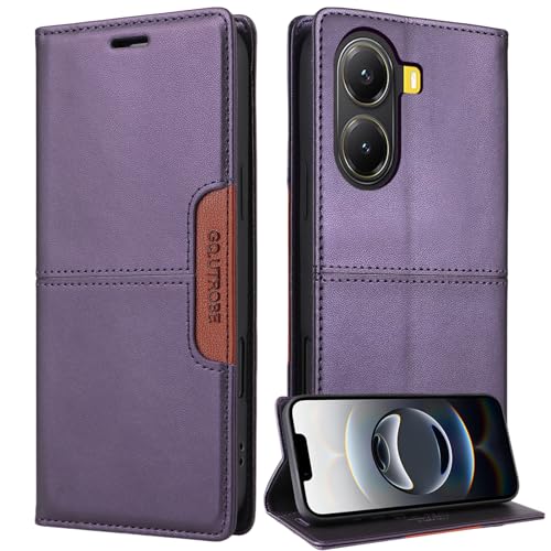 MUSECRASH Xiaomi Poco X7 Pro/Redmi Turbo 4 �p �蒠�^ �X�}�z�P�[�X ���z�^ [RFID�u���b�L���O] �J�[�h���[�t�� ����PU���U�[ �ϏՌ� �}�O�l�b�g�� �X�^���h�@�\ �S�ʕی� (�p�[�v��, Xiaomi Po