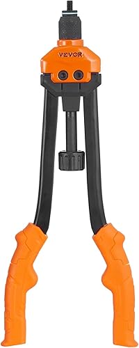 Miniatura 10 de VEVOR Herramienta de tuerca de remache de 16 pulgadas, kit de herramientas de remache que ahorra trabajo con 13 mandriles métricos y SAE, 186