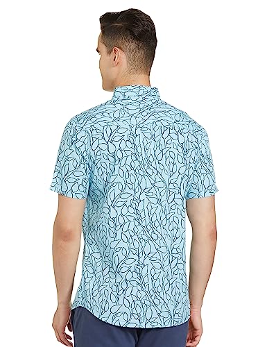 Image of The Indian Garage Co Men's Cotton Regular Fit Tropical Half Sleeves Spread Collar Casual Shirt