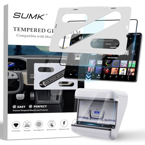 SUMK Tempered Glass Screen Protector for Tesla Model X (2022~2026)/ ...