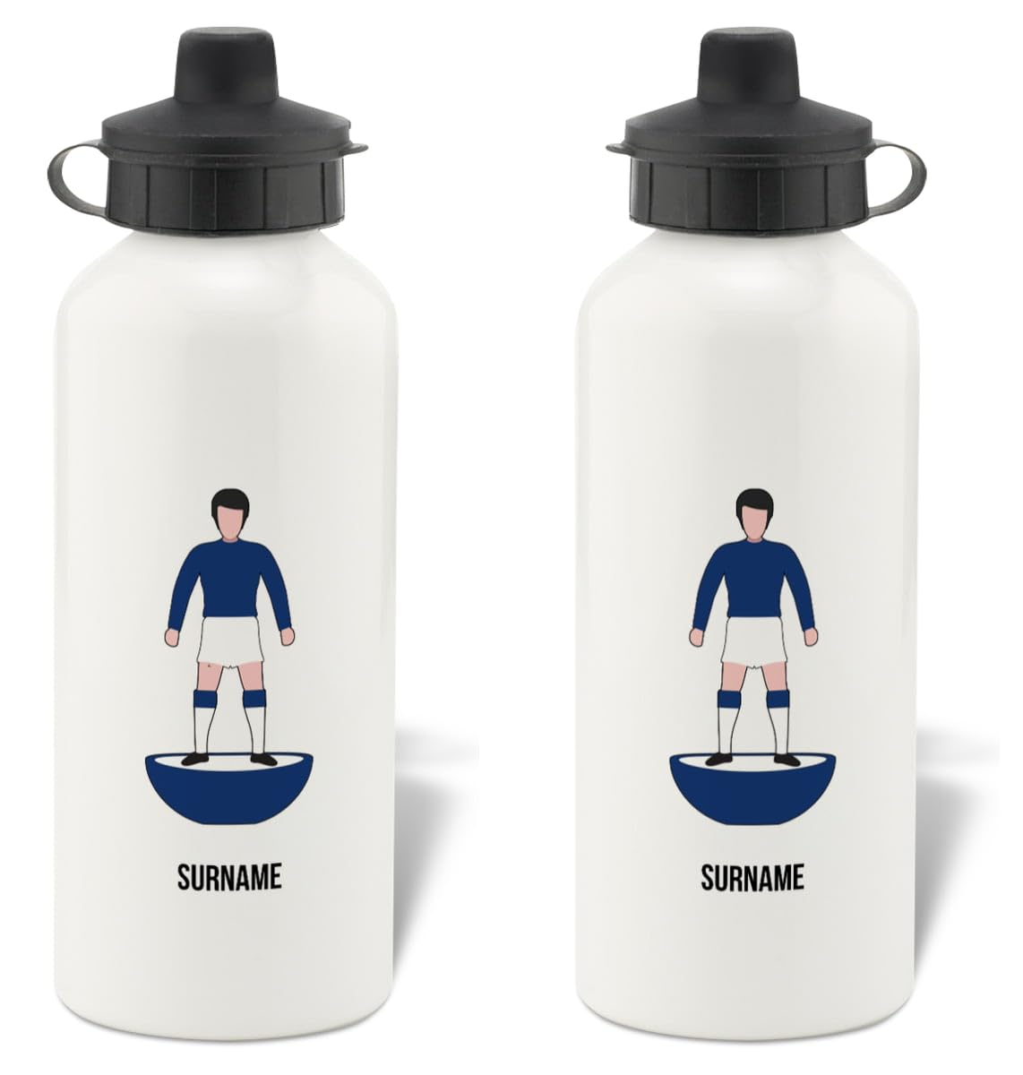 Personalised Millwall FC Player Figure Aluminium Sports Water Bottle - White Bottle