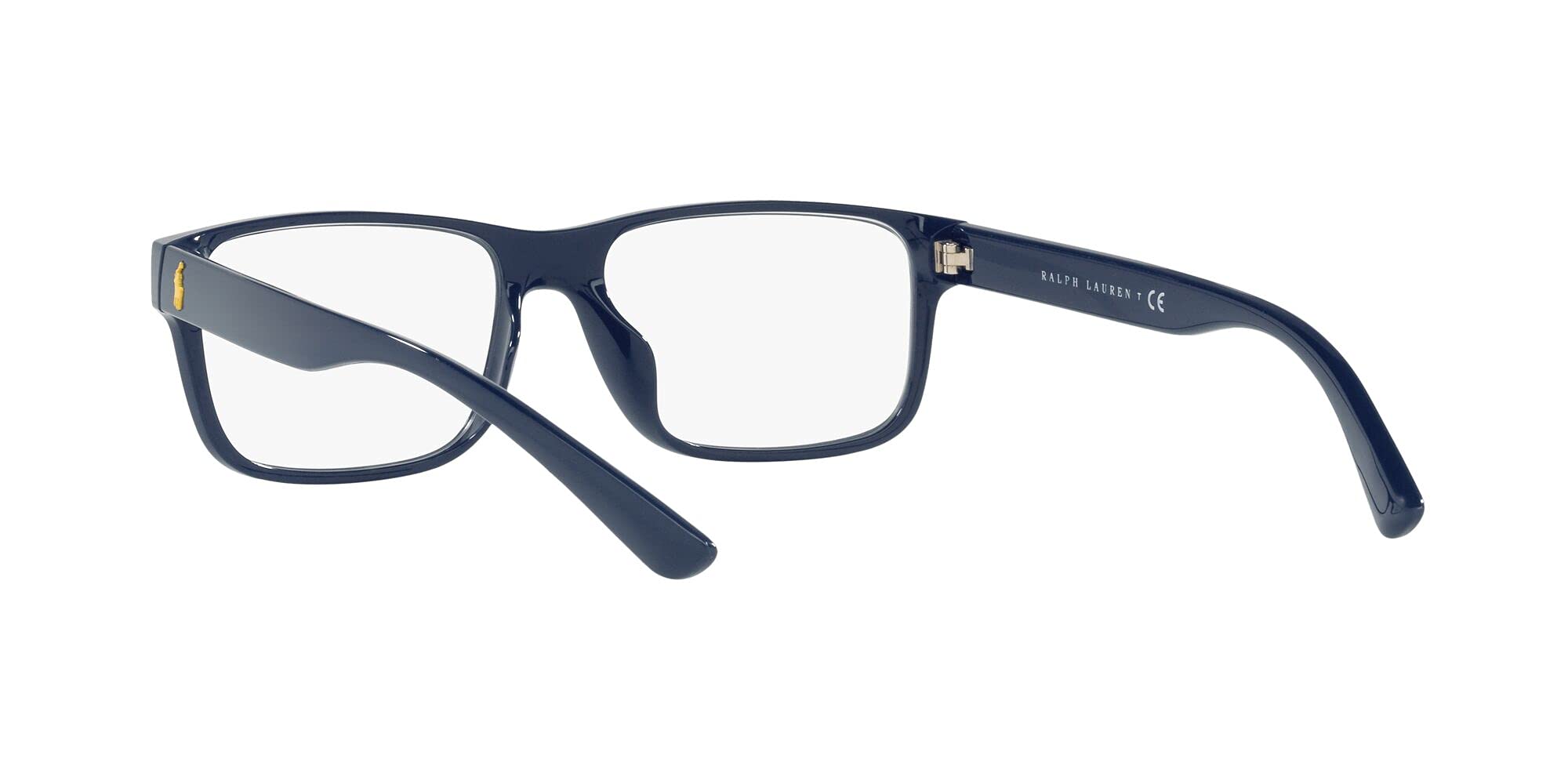 POLO RALPH LAUREN Ph2237u Herren Brillenrahmen mit universeller Passform, rund, für verschreibungspflichtige Brillen, Glänzende marineblaue Demo-Linse, 55 mm