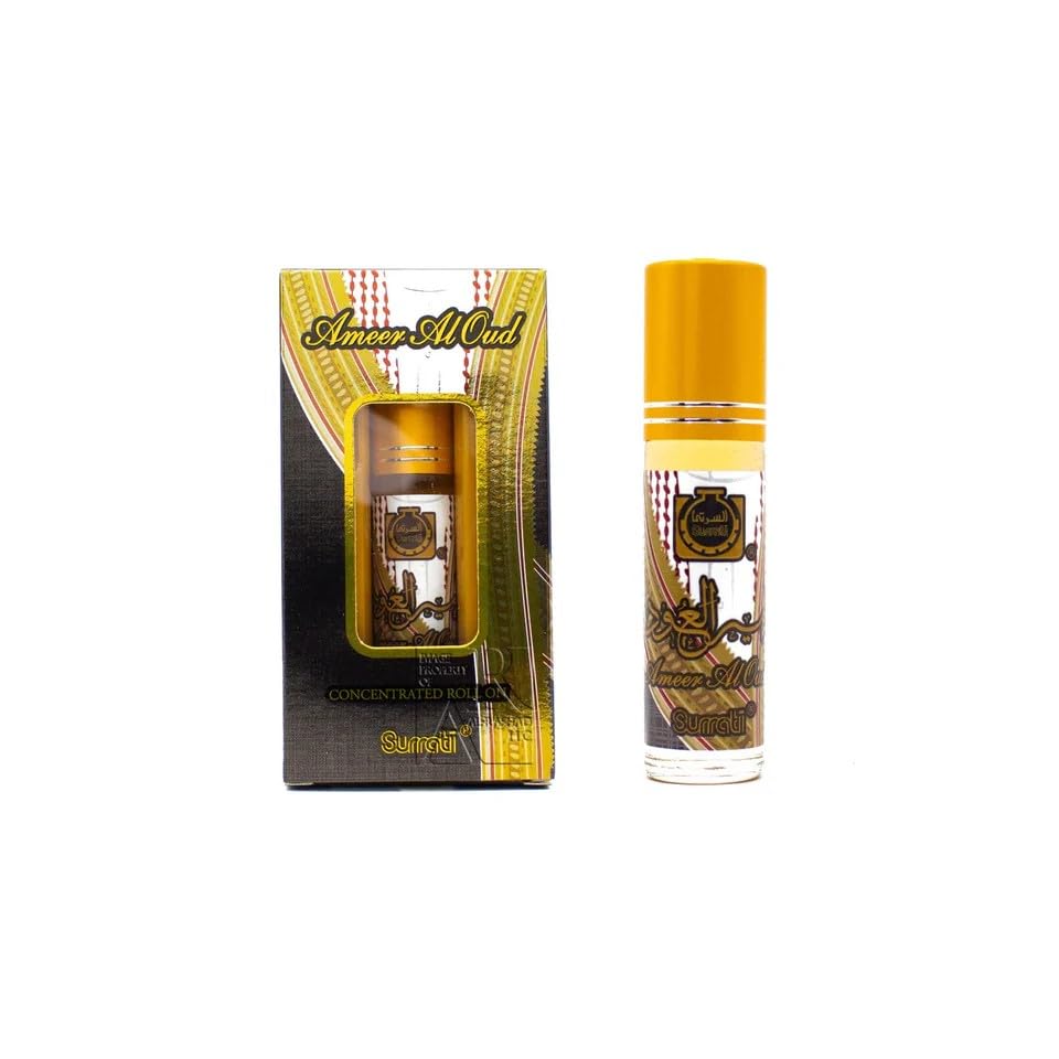 Ameer Al Oud 6ml Roll-On Perfume Oil – Pack of 6 | Oriental Woody Fragrance | Alcohol-Free Attar for Men & Women | Long Lasting Scent