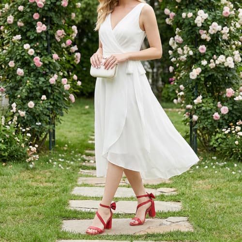 Image of Reimferce Comfortable Block Heels for Women: Cushioned Insole