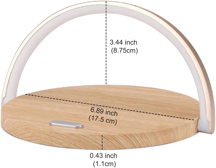 Foldable Bedside Lamp with for Touch Control Dimmable Charging Desk LED Eye-Caring 10W with Touch Control