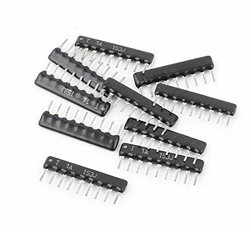 Aexit 10Pcs 1/8W 15K 15000 Ohm 9-Pin SIP Network Resistors 2.54mm (e9cf97ffc608ce7df59d47132e0fd899)
