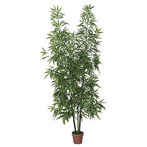 Plantawa Planta Bambú Artificial 200 Cm Plantas Artificiales Decoración Para Interior Y Exterior, Planta Artificial Con Maceta Para Hogar Ideal Para Salón Cocina Terraza O Jardín