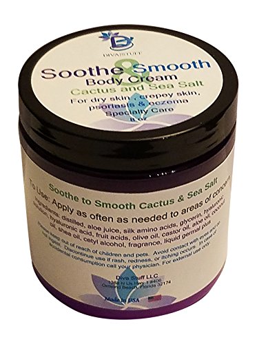 Diva Stuff Soothe And Smooth, Extra Dry Skin, Crepey Skin, Eczema, Psoriasis And Damaged Skin Cream, Cactus And Sea Salt Scent, 8Oz Jar #TOP2