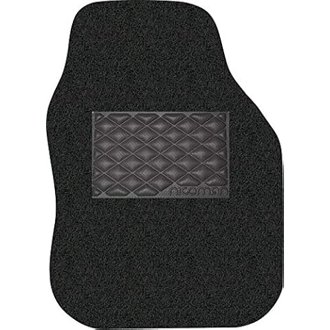 Nicoman Universal Non-Slip Dirt-Traper Jet-Washable Car Mat (BLACK, Right Side 1-Piece) Cover