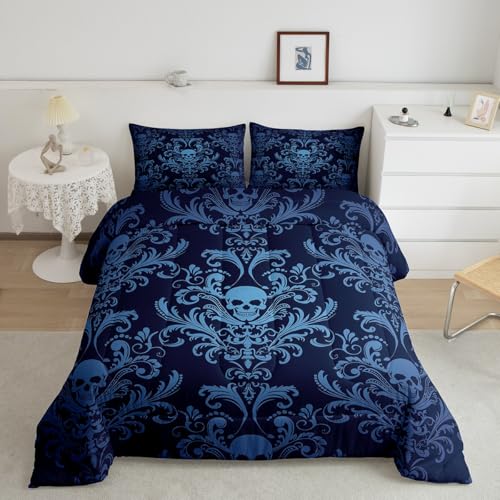 Ensemble de literie King damassé turquoise, baroque