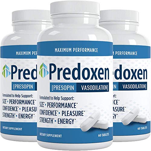 Predoxen Maximum Performance - Male Enhancement - Enlargement Pills Increase Size, Performance, Confidence, Pleasure, Strength, Energy 60 Tablets 1 Month Supply (3 Pack) Predoxen Maximum Performance - Male Enhancement - Enlargement Pills Increase Size, Performance, Confidence, Pleasure, Strength, Energy 60 Tablets 1 Month Supply (3 Pack)