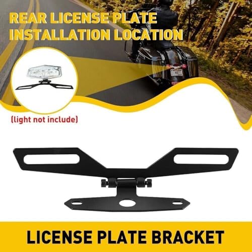 Support de plaque moto en aluminium avec support de feu arrière réglable - 3