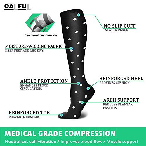 Image of Acture 6 Pairs Compression Socks for Men & Women,15-20mmHg is Best for Running, Athletic, Medical, Pregnancy, Travel