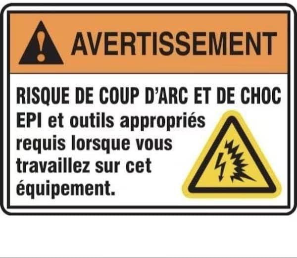 ANSI WARNING SAFETY SIGN ARC FLASH, Mfr: FRMELC359XV-A