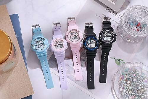 Gosasa Fashion Unisex Watch Sport Casual Watch Digital Multifunctional Big Face Alarm Stopwatch Date Week LED Light Wrist Watches for Women Men4
