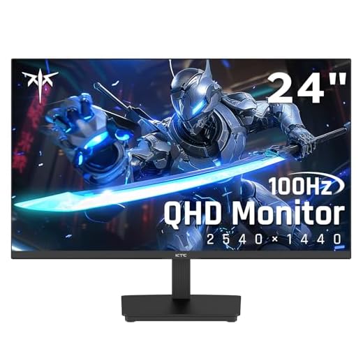 KTC 24 Inch QHD 2560x1440 IPS Computer Monitor, 100Hz Zero-Frame 2K Gaming Office Monitor, Adaptive Sync, HDR10, VESA, Tilt Adjustable, Low Blue Light, DisplayPort, HDMI, H24T27