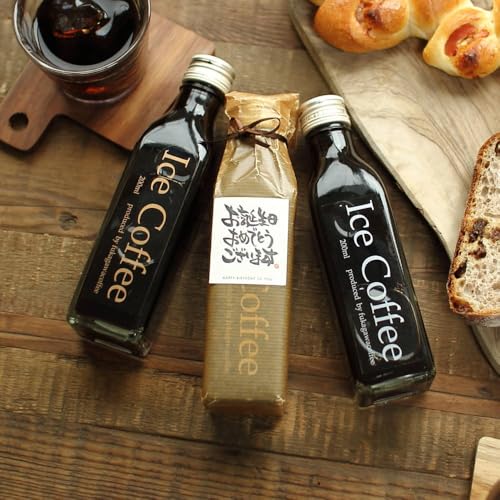 【誕生日 プレゼント】 深川珈琲 アイスコーヒー 無糖 200ml ビン 3本 誕プレ コーヒーギフト 珈琲 かわいい 高級 おしゃれ 誕・bin3