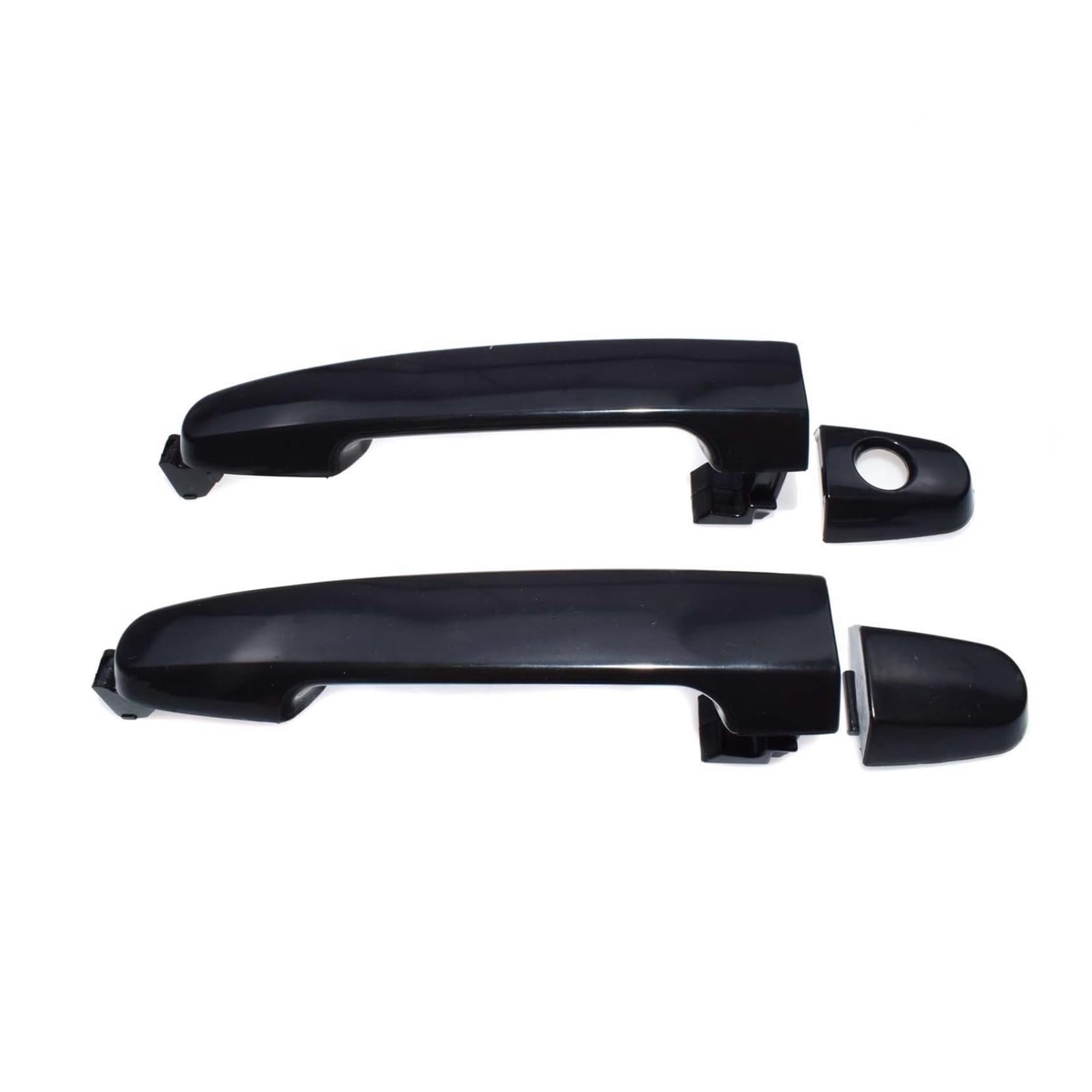 Czarna klamka zewnętrzna drzwi tylny przód LR 69211AA020 69227AA010, dla Camry, dla Corolla, Matrix, dla RAV4, dla Yaris Solara Prius Osłona zewnętrznej klamki drzwi samochodu(Front Rear 4pcs)